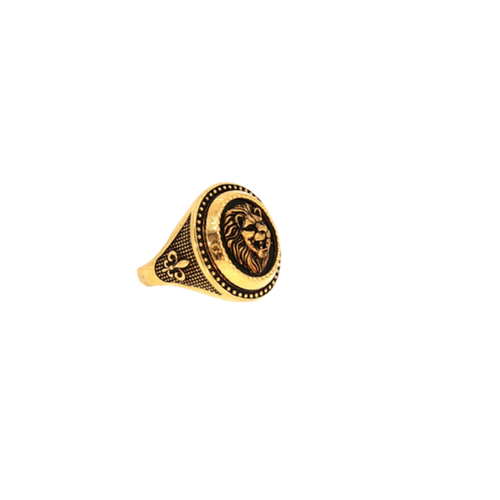 22K Yellow Gold Fancy Men’s Ring | Premium Colored Stone Designer Band