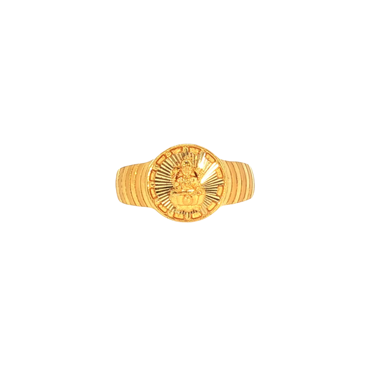 22K Yellow Gold Om Ring – 5.4g Spiritual & Elegant Design