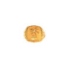 22K Yellow Gold Fancy Men’s Ring – Size 12, 5.5g with Cubic Zirconia