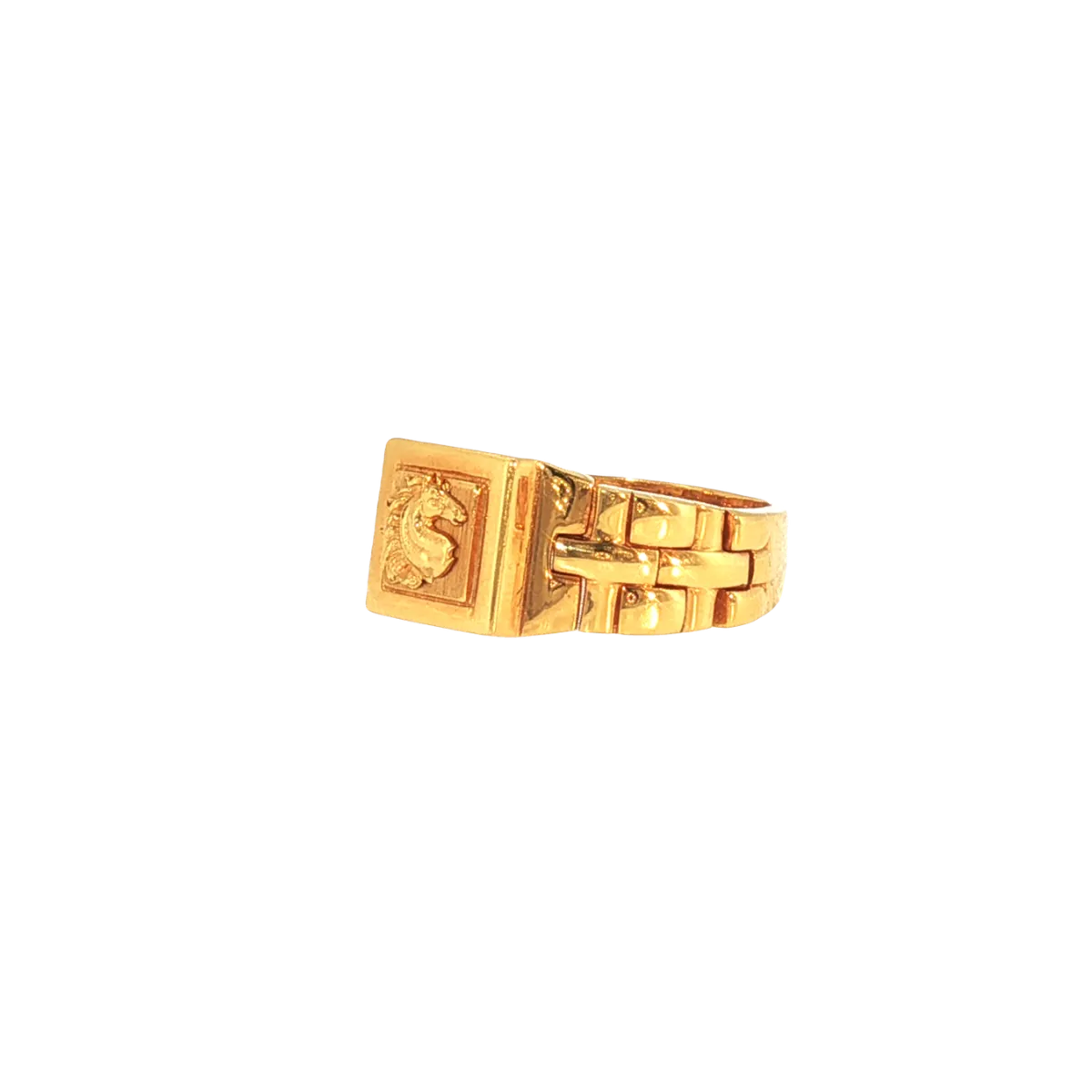 Fancy 22K Yellow Gold Men’s Ring – 11.7g, Size 11.5