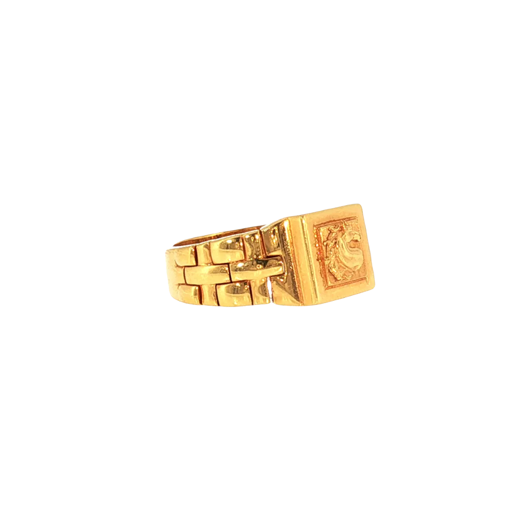 Fancy 22K Yellow Gold Men’s Ring – 11.7g, Size 11.5