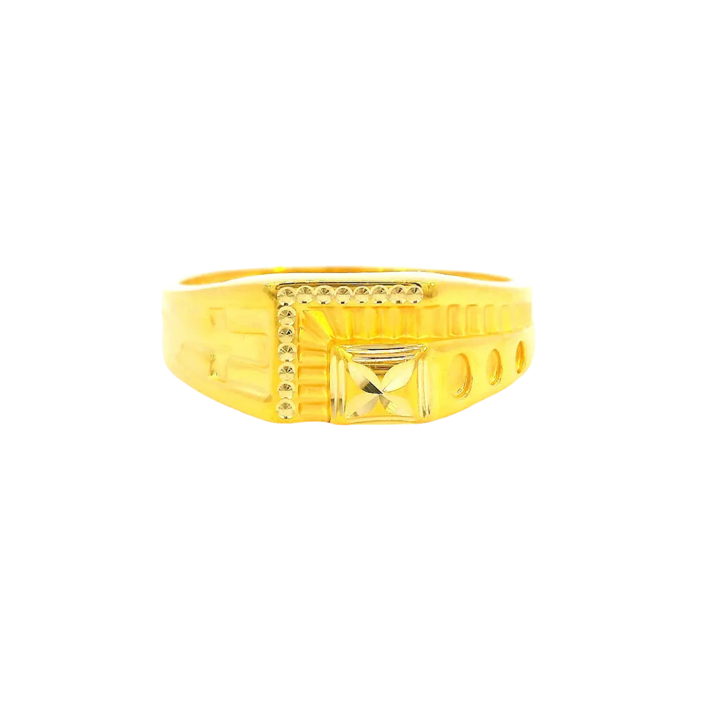 Fancy 22K Yellow Gold Men’s Ring – 8.3g, Size 12