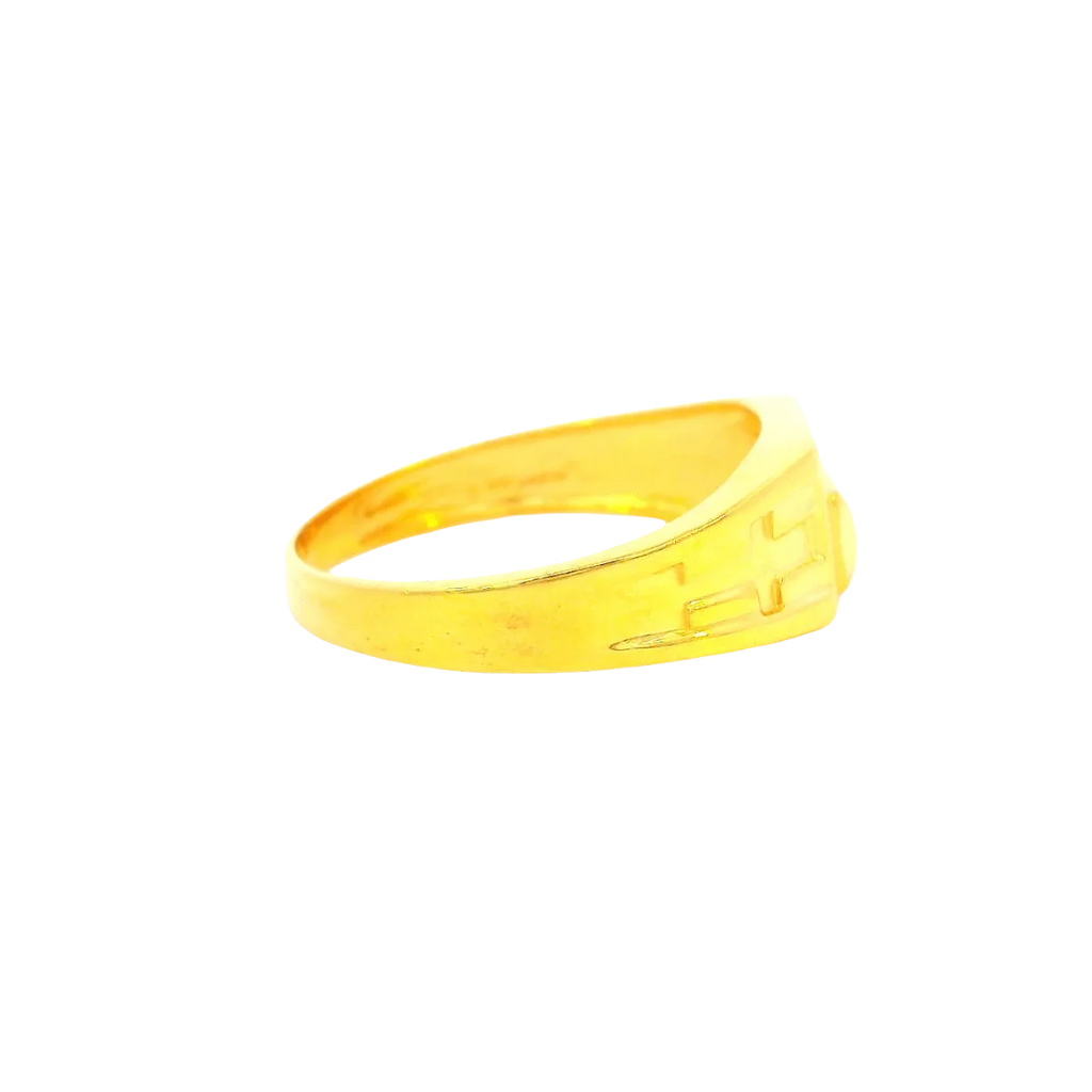 Fancy 22K Yellow Gold Men’s Ring – 8.3g, Size 12