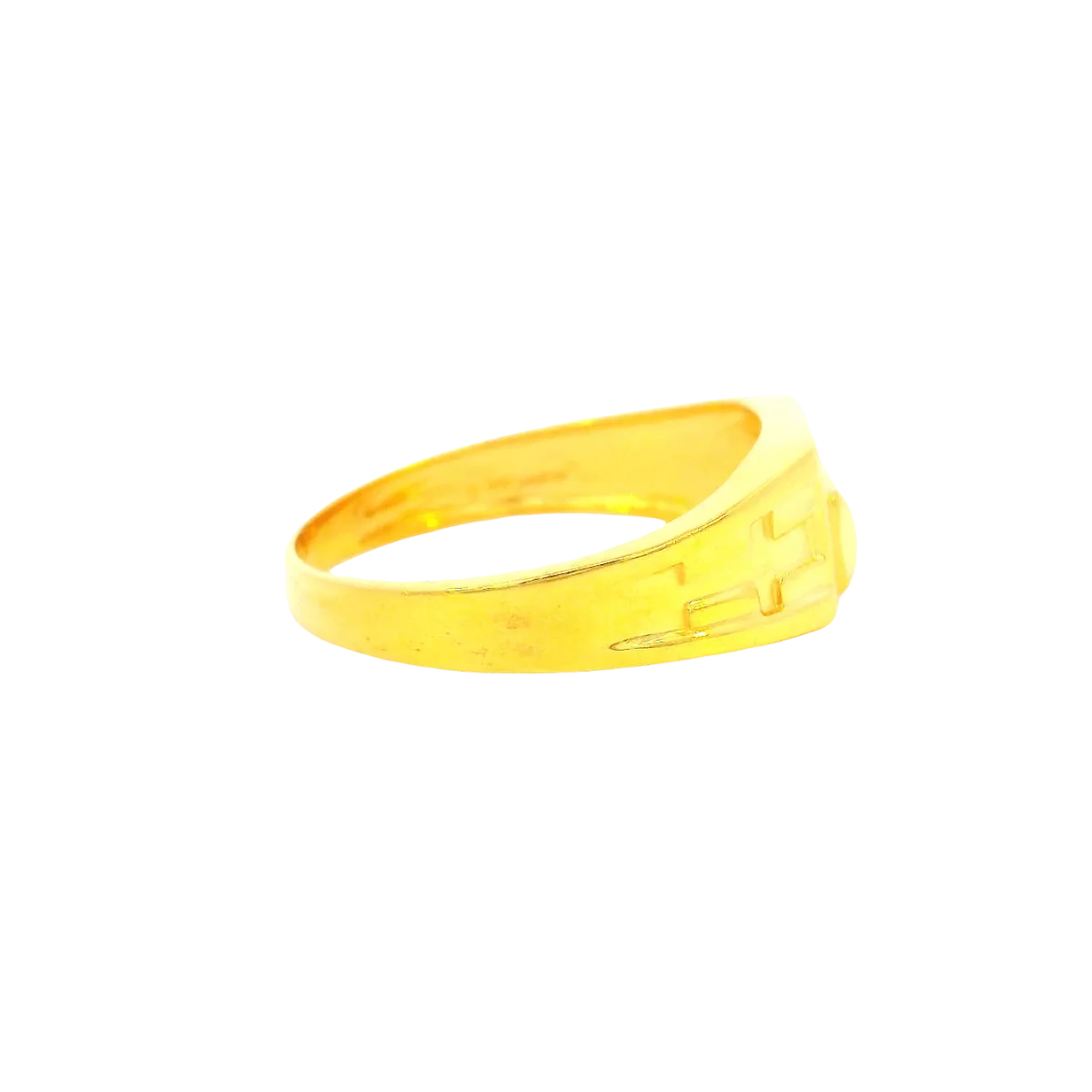 Fancy 22K Yellow Gold Men’s Ring – 8.3g, Size 12