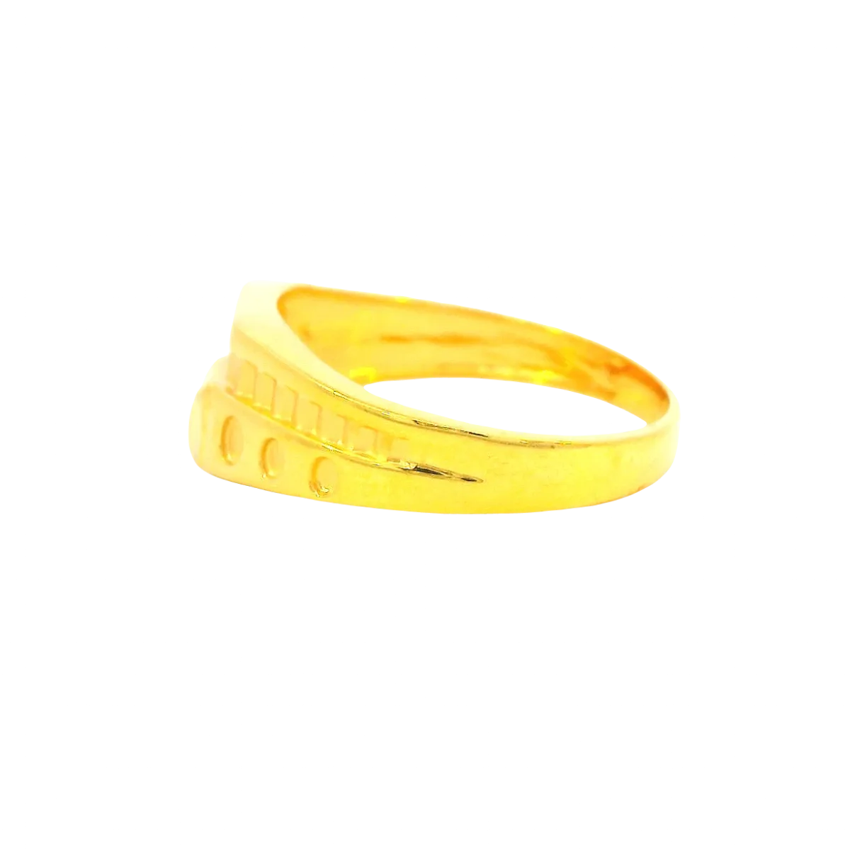 Fancy 22K Yellow Gold Men’s Ring – 8.3g, Size 12