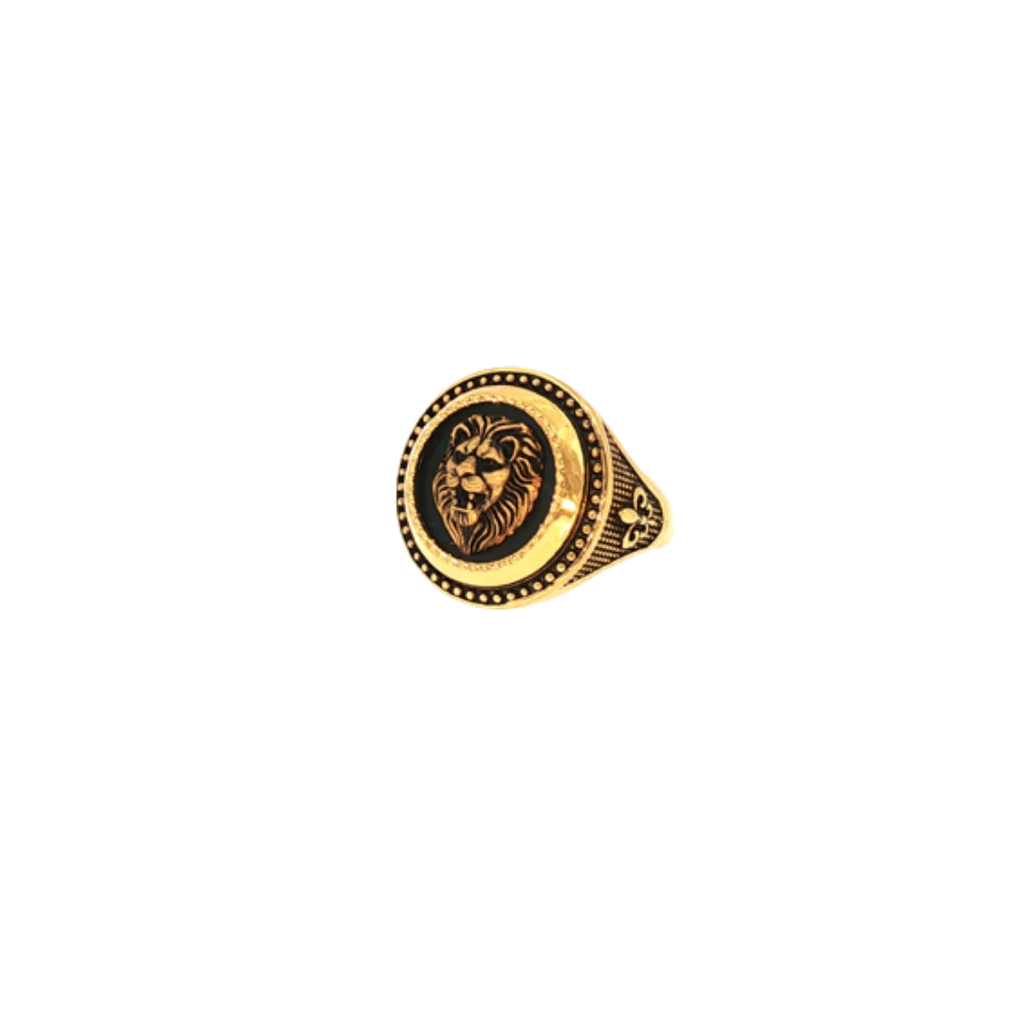 22K Yellow Gold Fancy Men’s Ring | Premium Colored Stone Designer Band