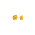 22K Yellow Gold Traditional Stud Earrings | Lightweight Polished Tops