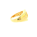 22K Men’s Yellow Gold Fancy Ring – 10.3g, Polished Finish, Resizable, Size 9.5