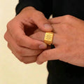 22K Yellow Gold Men’s Fancy Ring (13.1 Grams) – Bold & Luxurious Design