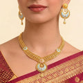 22K Three-Strand Yellow Gold Layered Bead Necklace