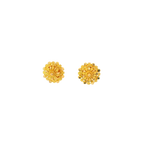 22K Yellow Gold Traditional Stud Earrings | Lightweight Polished Tops