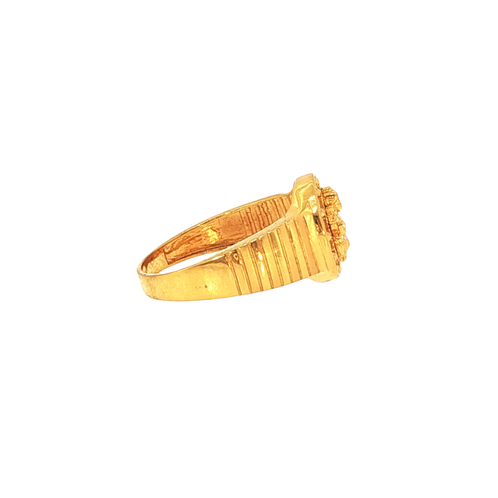 22K Yellow Gold Om Ring – 5.4g Spiritual & Elegant Design