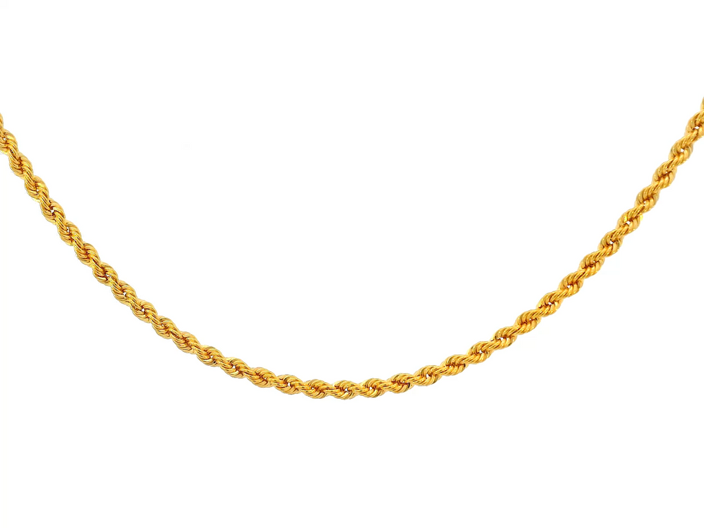 Classic 22K Gold Rope Chain