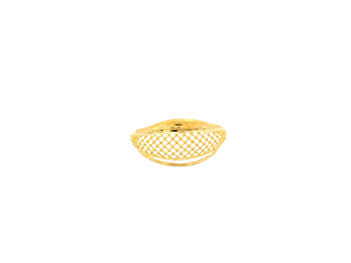 Lightweight 22K Yellow Gold Textured Band Ring
