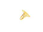 Sleek 22K Yellow Gold Diamond-Shaped Ring