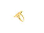 Sleek 22K Yellow Gold Diamond-Shaped Ring