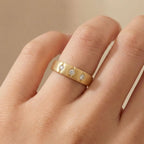 14K Yellow Gold Diamond Band with 0.25 CT Diamond