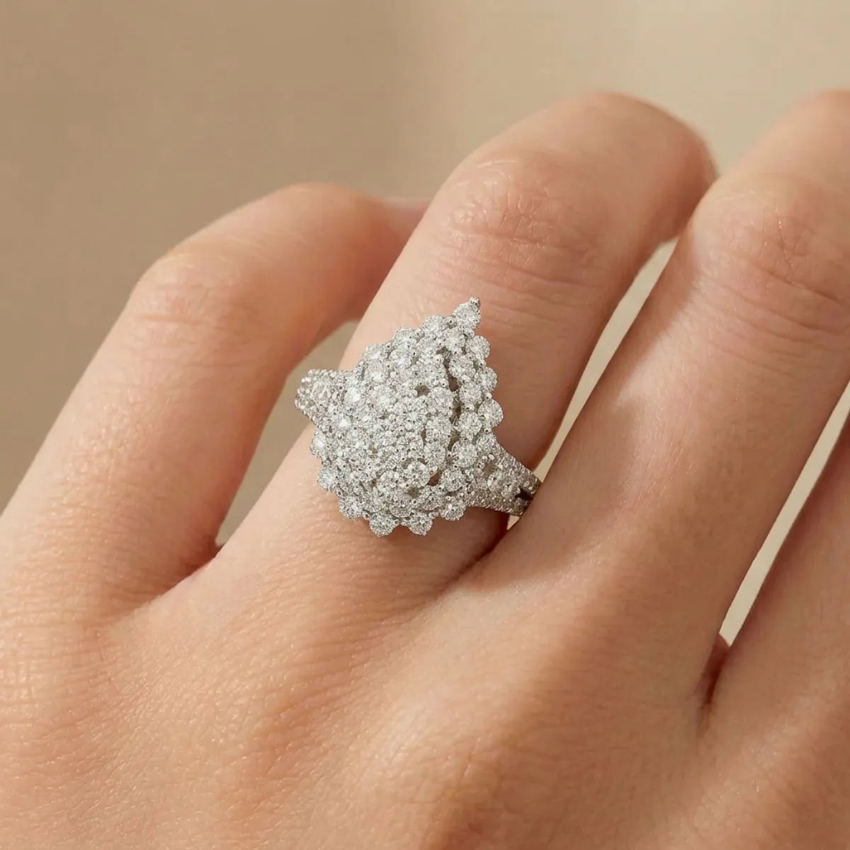 14K White Gold Diamond Ring with 1.22 CT Diamond (VS Clarity)