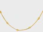 22K Yellow Gold Beaded Necklace with 20-Inch Length
