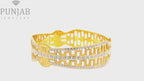 22K Yellow Gold Two Tone Bangles – Elegant Dual Finish Design