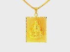 22K Yellow Gold OM and Lord Shiva Pendant