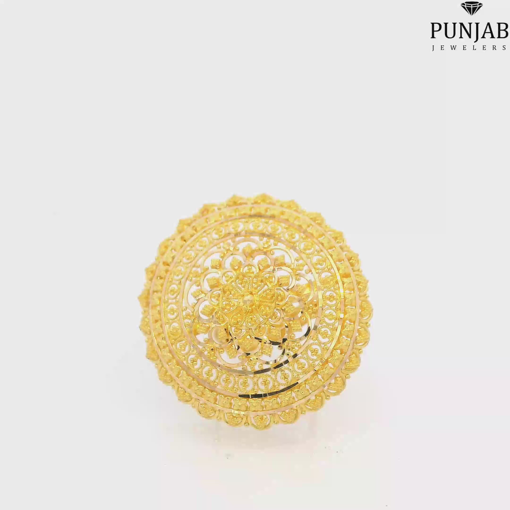 22K Yellow Gold Adjustable Traditional Ring