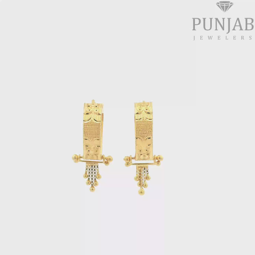 22K Yellow Gold Traditional Earrings