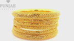 22K Yellow Gold Traditional Bangles Set – Timeless Heritage Elegance