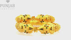 22K Yellow Gold Meenakari Screw Open Bangles