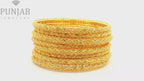 22K Yellow Gold Traditional Bangles Set – Timeless Heritage Elegance