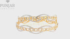 22K Yellow Gold Two Tone Bangles – Refined Dual Tone Elegance
