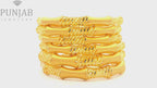 22K Yellow Gold Traditional Bangles Set – Timeless Heritage Elegance