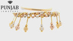 22K Three-Tone Gold Bracelet with Lobster Lock