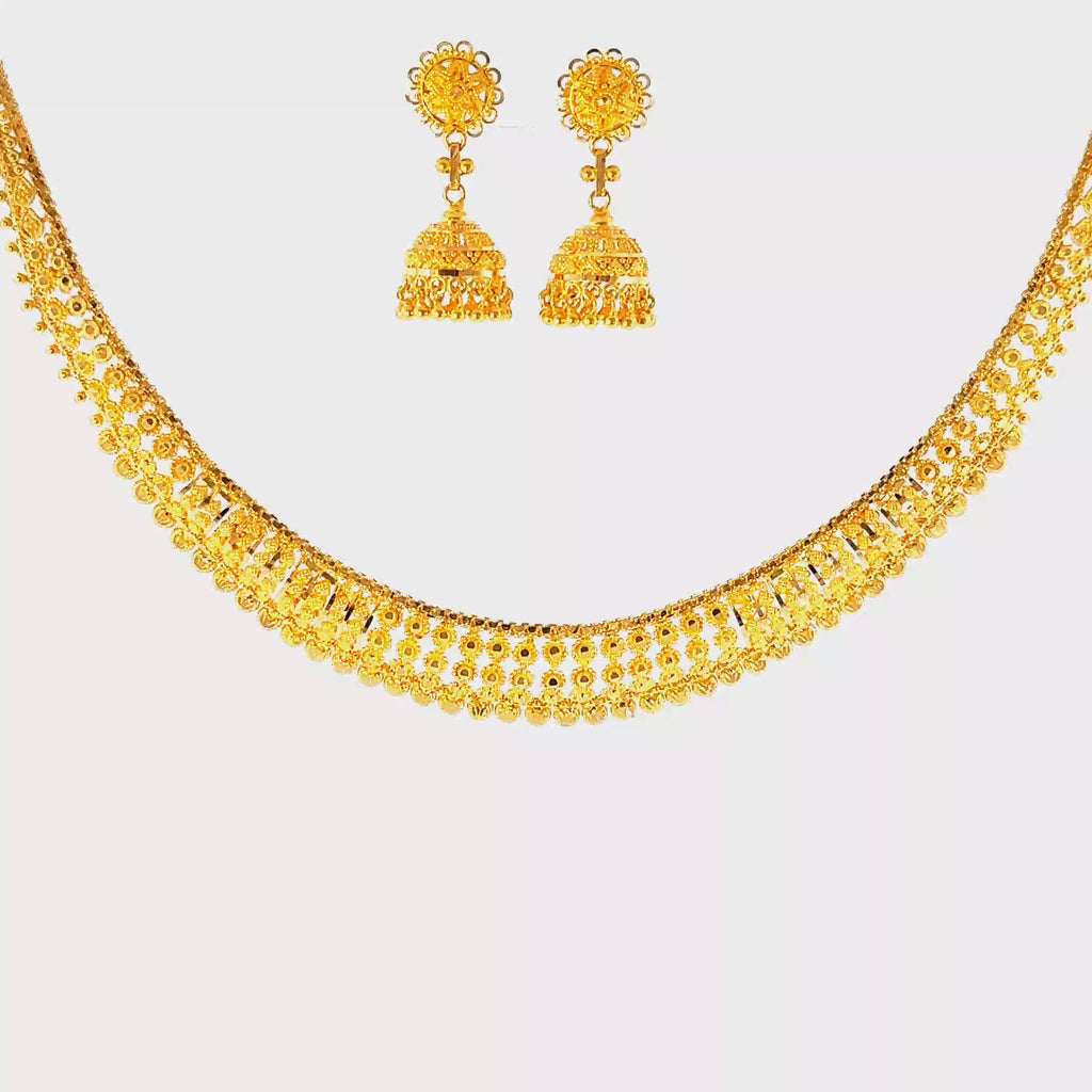 22K Yellow Gold High-Polish Cable Link Chain Necklace