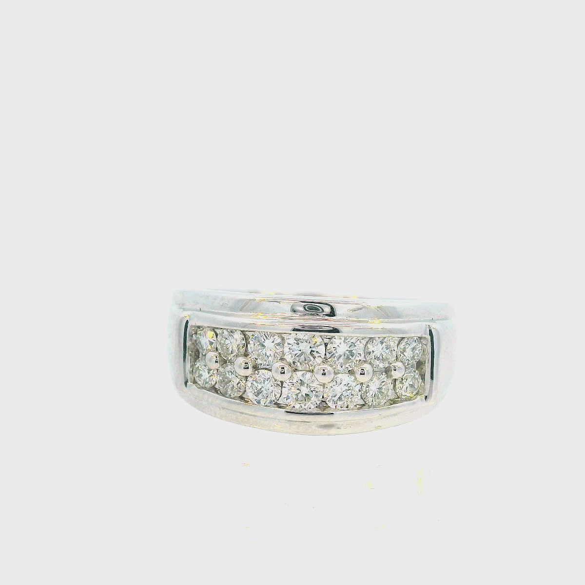 14K White Gold Diamond Ring with 1.40 CT Diamond