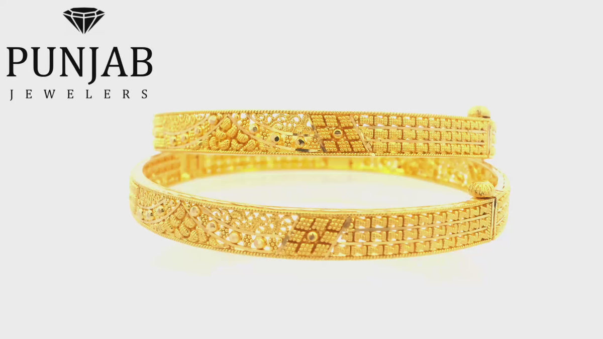 22K Yellow Gold Traditional Bangle