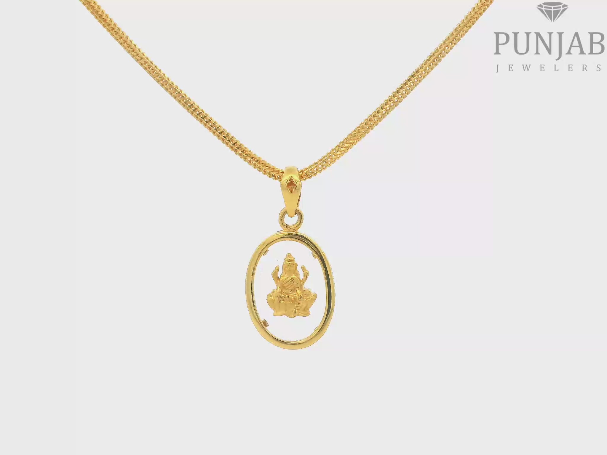 22K Yellow Gold Om Pendant