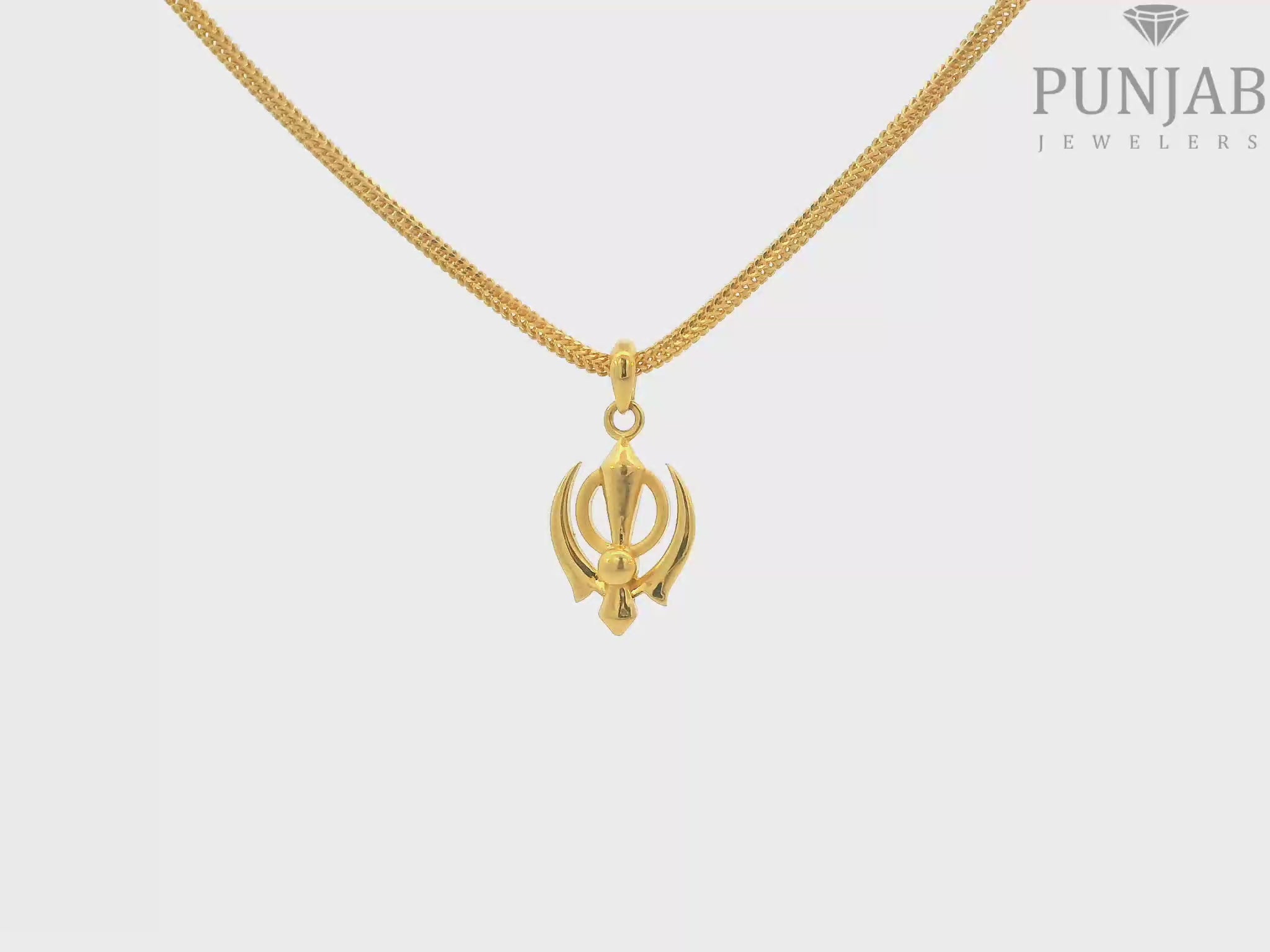 22K Yellow Gold Khanda Pendant