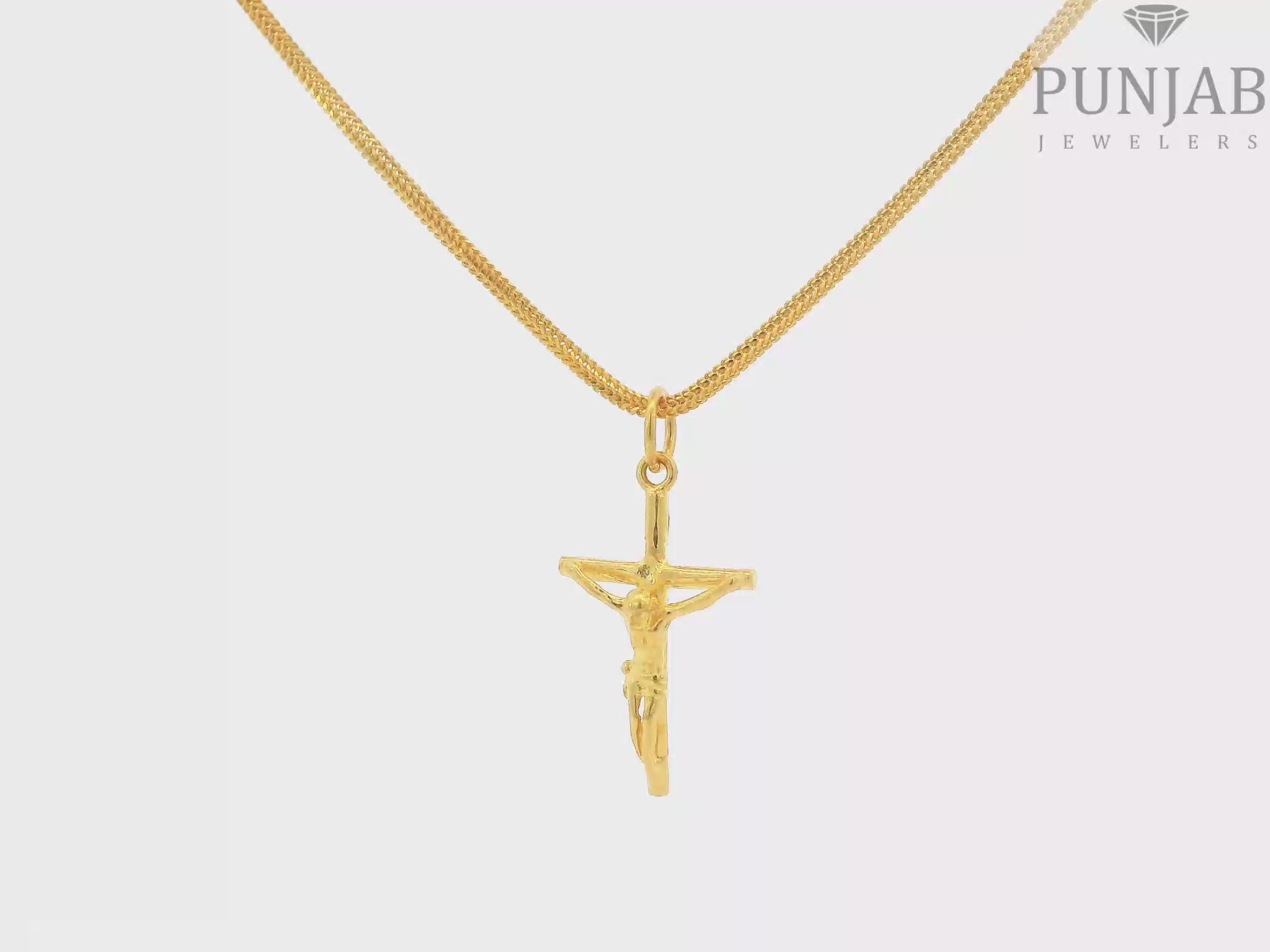 22K Yellow Gold Cross Pendant