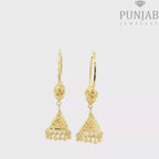 22K Yellow Gold Traditional Hoop Earrings