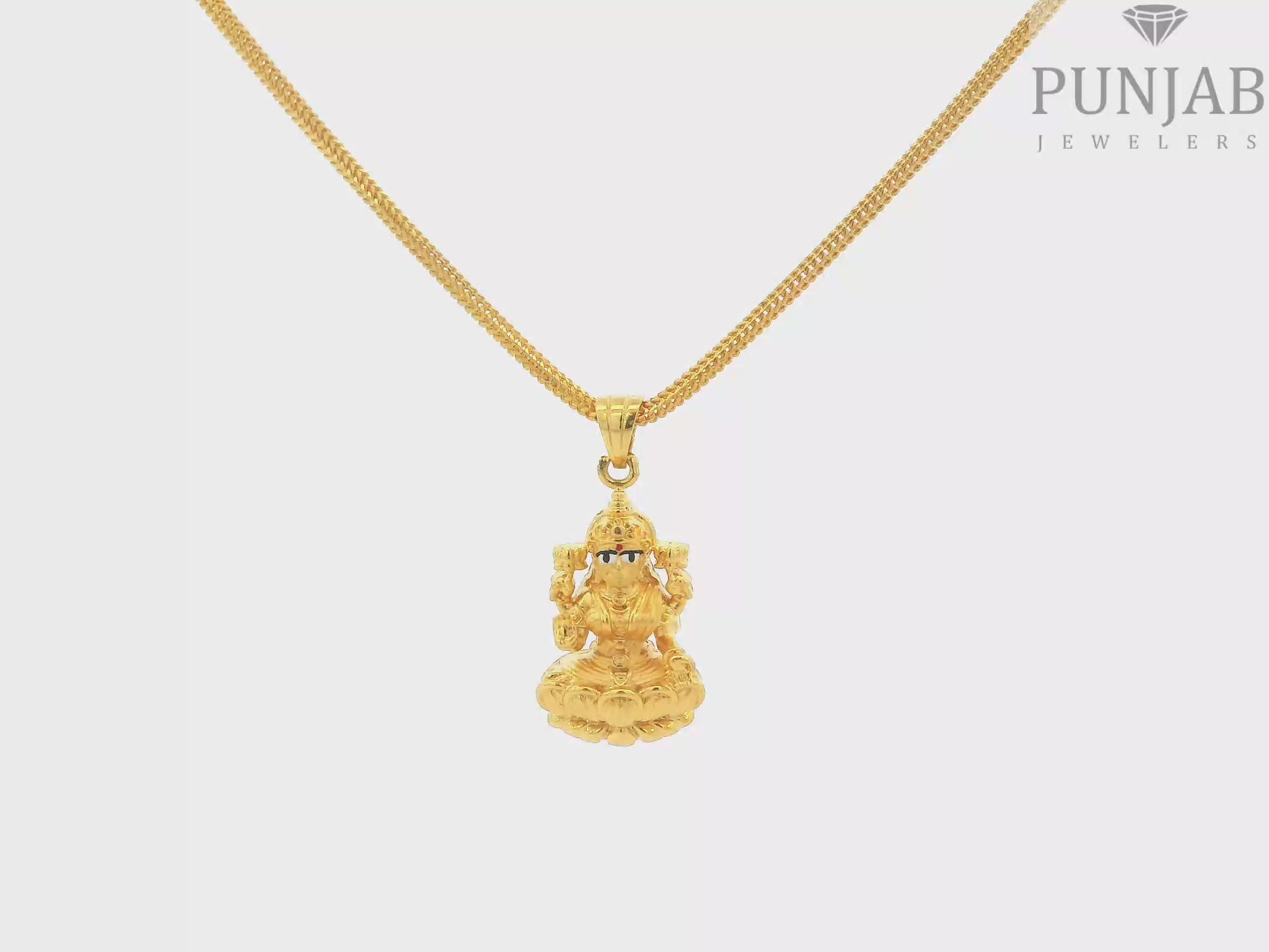 22K Yellow Gold Om Pendant