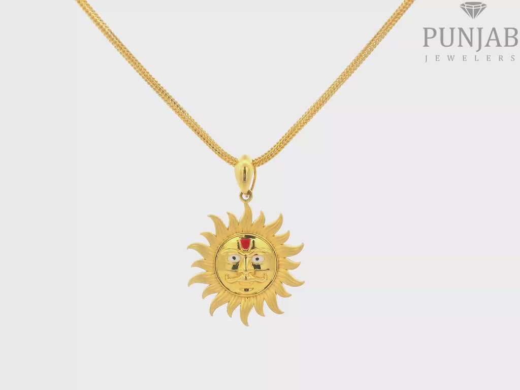 22K Yellow Gold Traditional Pendant
