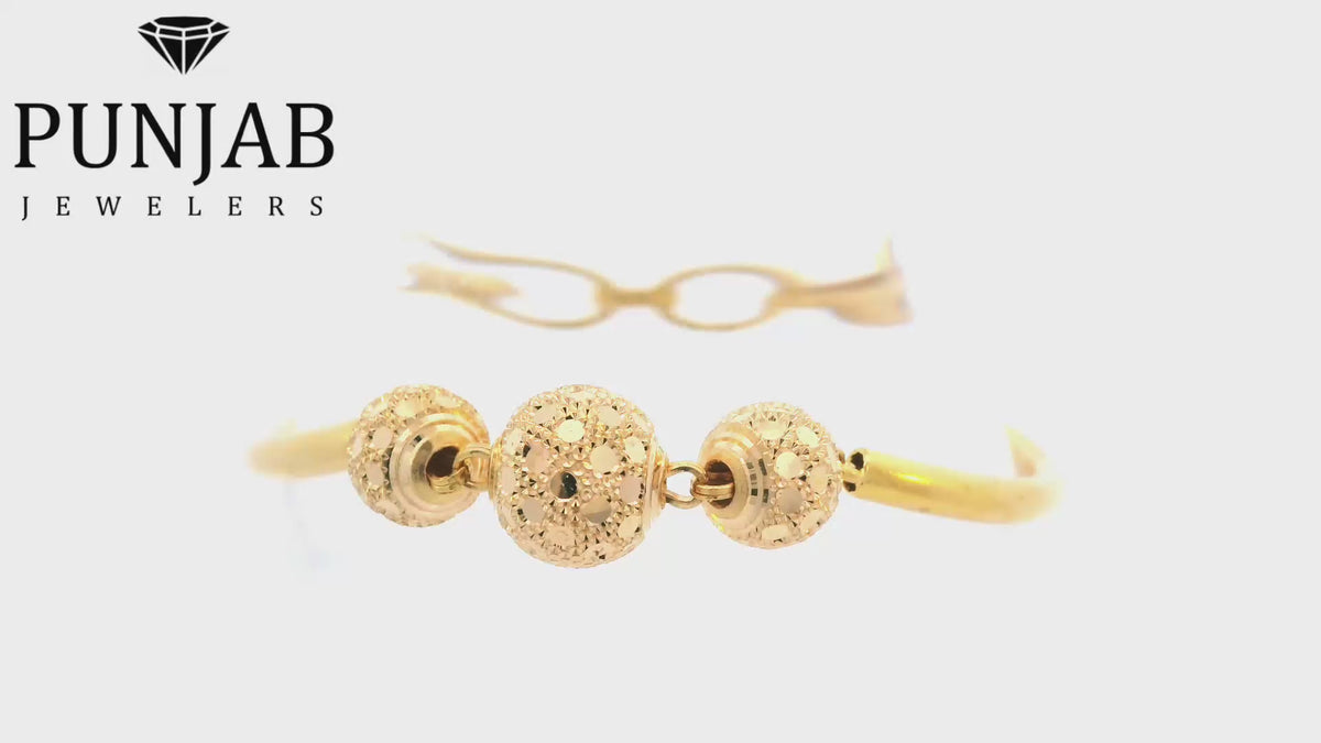22K Yellow Gold Fancy Bracelet with Lobster Lock