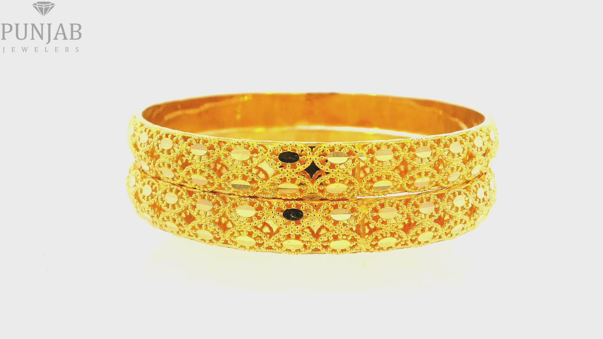 22K Yellow Gold Traditional Bangles – Timeless Heritage Design