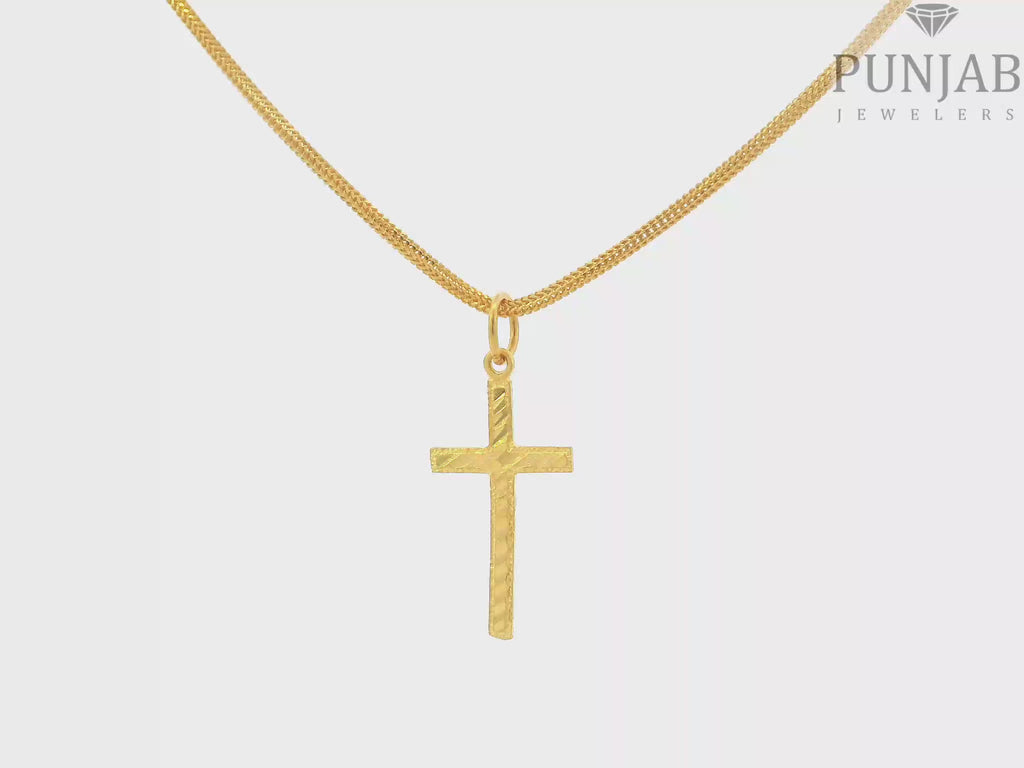 22K Yellow Gold Cross Pendant