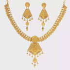 22K Contemporary Dual-Layered Yellow Gold Cable Chain Necklace