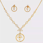 22K Minimalist Yellow Gold Layered Bar and Vertical Stick Drop Necklace