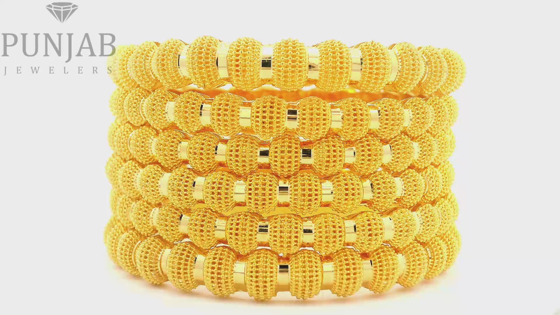 22K Yellow Gold Traditional Bangles Set – Timeless Heritage Elegance