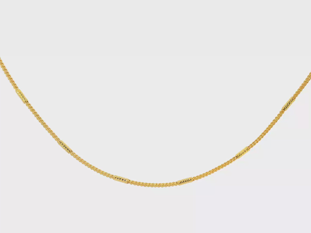 22K Yellow Gold Classic Chain with Lobster Lock