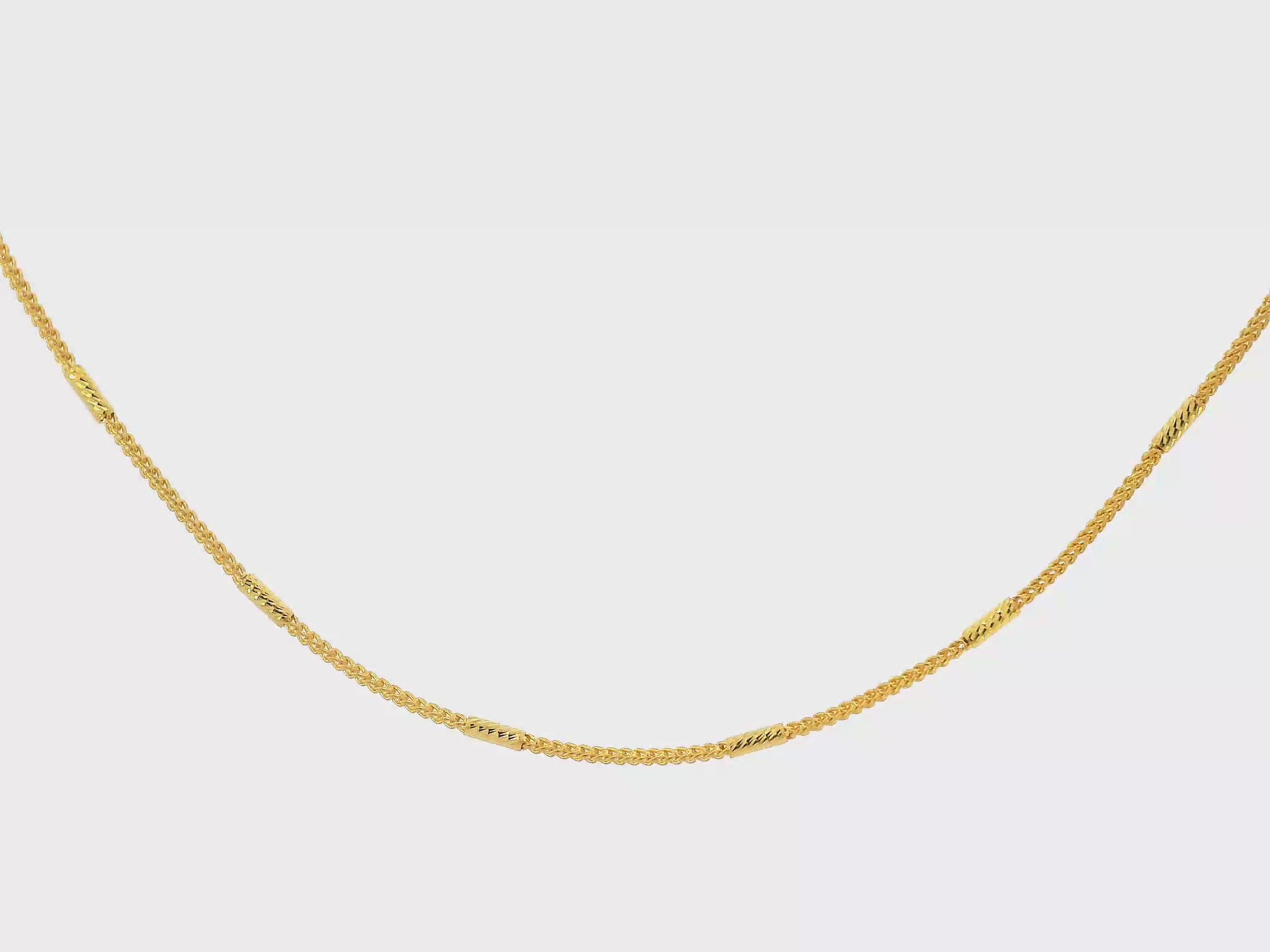 22K Yellow Gold Classic Chain with Lobster Lock